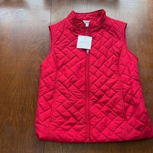 Croft&barrow Quilted Raspberry Red Vest